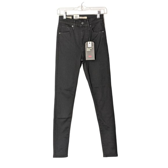 Levi's Denim - NEW Levis Premium Mile High Super Skinny Black Ankle Jeans